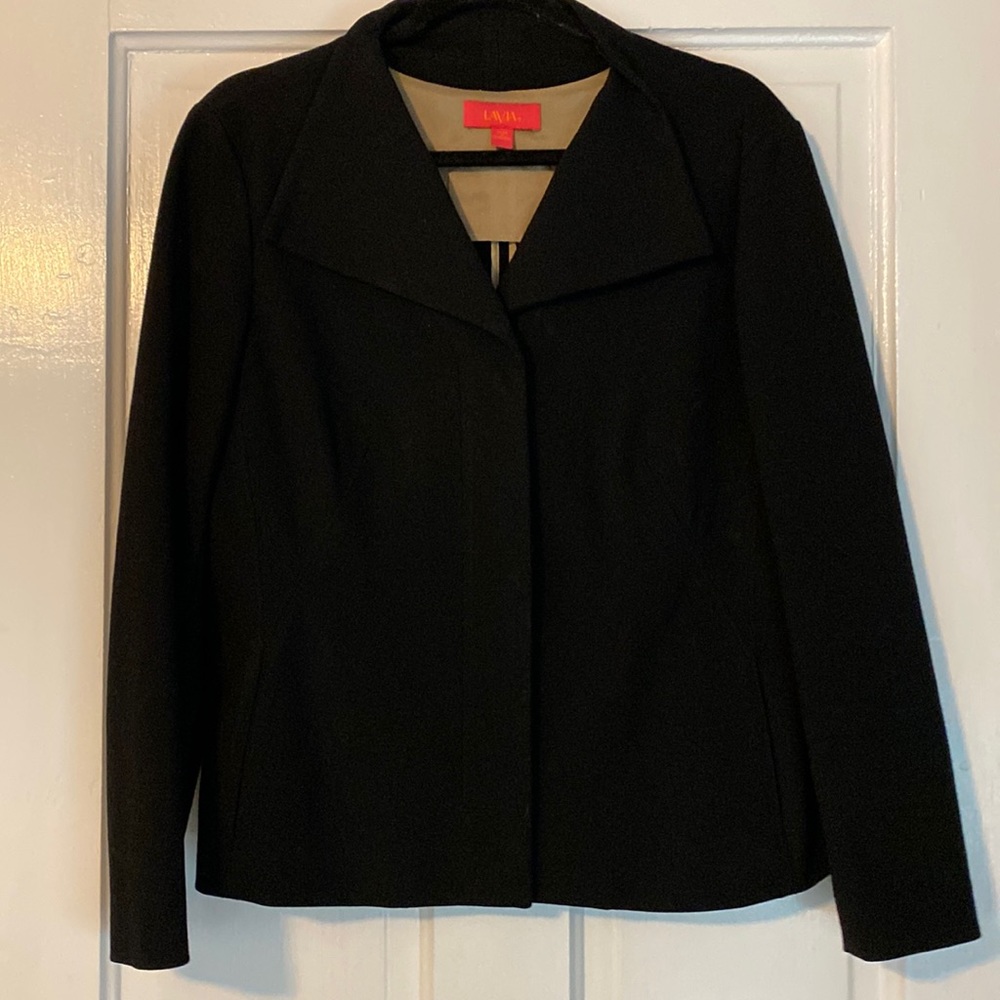 Lavia black knit tailored jacket/blazer